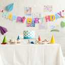 Mindsoft Felt Happy Birthday Garland Rainbow Banner Reusable Happy Birthday Sign Party Supply for Party Decor(Bright Color,Normal)