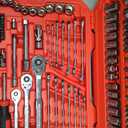 CRAFTSMAN Mechanic Tool Set 189 Pcs, 1/4, 3/8, 1/2 Socket Set with 72 Tooth Low Profile Ratchet, Steel 6 and 12 point Sockets, Wrenches, Hex Keys, Deep Sockets, Bits, Metric and SAE (CMMT12134)