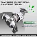 Converter Compatible with 2013-2015 Kia Sorento L4 2.4L, 2013 2014 2015 2016 Hyundai Santa Fe Sport L4 2.4L, Replace 285102G445, 674-071, 674071, 52775, Direct-fit (EPA Compliant)