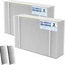 201 Replacement Filter MERV 10 Compatible with Aprilaire 2200, 2250, Space Gard 2200 Whole House Air Cleaner Purifiers, 2 Pack 20x25x6 Air Filters and 2 Pack Pleat Spacers