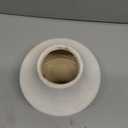 White Ceramic Flower Vase, 5.3 in White Rustic Farmhouse Vase, Small Handcrafted Weathered Pottery Vases, Decorative Terracotta Vases for Flower, Living Room, Centerpieces, Table, Home Decor