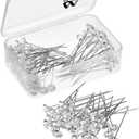 Outus 100 Pieces Diamond Bouquet Pins 2 Inch Rhinestones Corsages Pins Crystals Gems Floral Diamonds for Mother's Day Flower Wedding Bouquets Bridal Hair Accessories Jewelry Decor DIY Craft Sewing