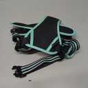 rabbitgoo Dog Harness No Pull with 2 Leash Clips, Adjustable Soft Padded, Reflective Oxford No Choke Pet Vest with Easy Control Handle for Large Dogs, Black & Turquoise, Large