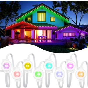 VCOKEN Permanent Outdoor Lights, 63.6ft with 36LED Outdoor Christmas Lights with App Control Remote, DIY Scene Modes Eaves IP65 Waterproof Light for Christmas, Holiday, Decor, Garden Decor