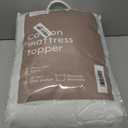 Cloud-Like Twin XL Mattress Topper - 100% Cotton Top Mattress Pad for Back Pain Relief - Breathable & Naturally Cooling for Hot Sleepers, White