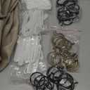 Burlywood Birch Linen Kitchen Curtains 45 Inches Long 2 Sets Basement Curtains for Small Window Pinch Pleated Back Tab Linen Blend Short Boho Semi Sheer Back Tab Cafe Drapes for Bay Windows 40x45