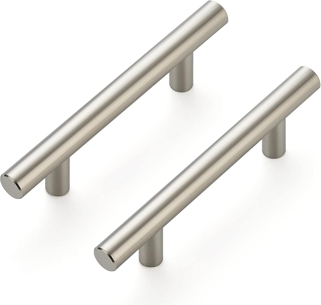 Ravinte 12 Pack 5 inch Kitchen Cabinet Handles Cabinet Pulls Brushed Nickel Stainless Steel Kitchen Drawer Pulls Cupboard Handles 3" Hole Center