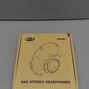 Riwbox Hybrid Active Noise Cancelling Headphones, Wireless Bluetooth Headset Over Ear, 60H Playtime, High-Fidelity, Foldable, Comfort&Immersion for Work/Commuting (Black)