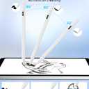 MoKo Stylus Pen for iPad 2018-2025, USB-C Fast Charging Pencil with LED Power Display Tilt Sensitivity for Apple iPad A16/11/10/9/8/7/6, Air 7/6/5/4/3/M3/M2, Pro 13"/12.9"/11"/M4, Mini 7/6/5, White