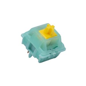 GATERON Goldenrod Yellow Pro Keyboard Switches, Linear 55gf RGB LED Pre-lubed Key Switches Compatible for MX Mechanical Keyboard(35PCS)