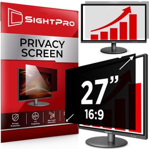 27 Inch 16:9 Computer Privacy Screen Filter for Monitor - Privacy Shield and Anti-Glare Protector