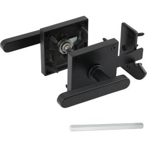 Heavy Duty Gate Latch for Wooden Fence  Right Hand Inswing, Self-Locking & Fasteners | Outdoor Security for Homeowners, Ideal for Pool/Backyard/Garden (Black)