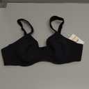 DELIMIRA Women's Inbarely Lift Full Coverage Bras Plus Size Unlined Supportive T Shirt Underwire Seamless Bra (34B, Black)