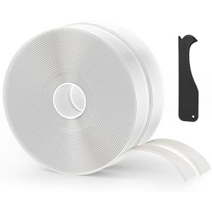 Rvhouse Butyl Tape White 3/4" x 30 Ft None Hardening Premium Butyl Caulk Tape for RV Window Glazing Roofing Leak Opening Pipe Plumbing Fixture EPDM Roof Patching(2 Pack)