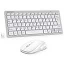 TECKNET Wireless Keyboard and Mouse Combo, Mini Cordless Computer Keyboard and Mouse Set 2.4GHz, Silent Adjustable 1600 DPI, Quiet Click, Lag-Free for Computer, Laptop, PC, Windows, Mac, Chrome OS(SS)