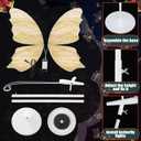 2 Sets 2 Sets Butterfly LED Floor Lamp for Wedding Decor 23.6 Inches Creative Hanging Butterfly Ceiling Light Romantic Bridal Party Spring Wedding Decoration (Gold)