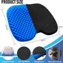 Kayak Seat Cushion, Thicken Anti Slip Waterproof Gel Kayak Seat, Portable Canoe Rowing Rubber Dinghy Pad for Stadium Sit in Kayak Inflatable Fishing Kayak Canoe Kayak Accessories
