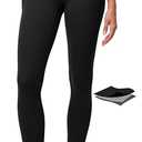 IUGA Compression Leggings with Pockets for Women Tummy Control Leggings No Front Seam Workout High Waist Yoga Pants,Black xs