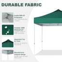 Forest Green Commercial Replacement Canopy Top for 10x10 Straight Leg Pop Up Canopy Tent with Air Vent