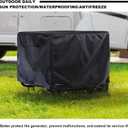 Outdoor Generator Cover 32x24x24 Inches, 600D Heavy-Duty Oxford Fabric, Dustproof and Waterproof Protection for Generators, Suitable for Most 5000-10000W Generators.Black