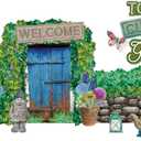 Eureka Curiosity Garden Welcome Classroom Bulletin Board Set for Teachers, 50 Pieces