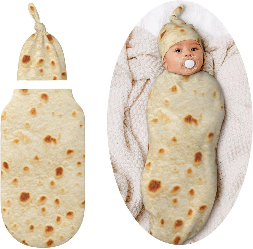 Tortilla Swaddle Blankets Newborn Receiving Blanket Burrito Baby Swaddle Wrap Soft Sleeping Sack for Baby Girls Boys