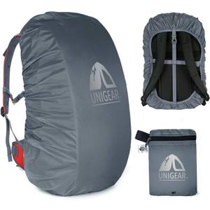 Unigear Backpack Rain Cover Waterproof Rating 5000mm, Ultraportable and Durable with 2 Anti-Slip Buckle Strap, Integrated Carry Pouch Design (X-Large, Gray)