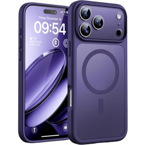 TOCOL for iPhone 17 Pro Case, Compatible with Magsafe Charger, Full Camera Protection, Translucent Matte Phone Case for 17 Pro 6.3 inch (Midnight Purple)