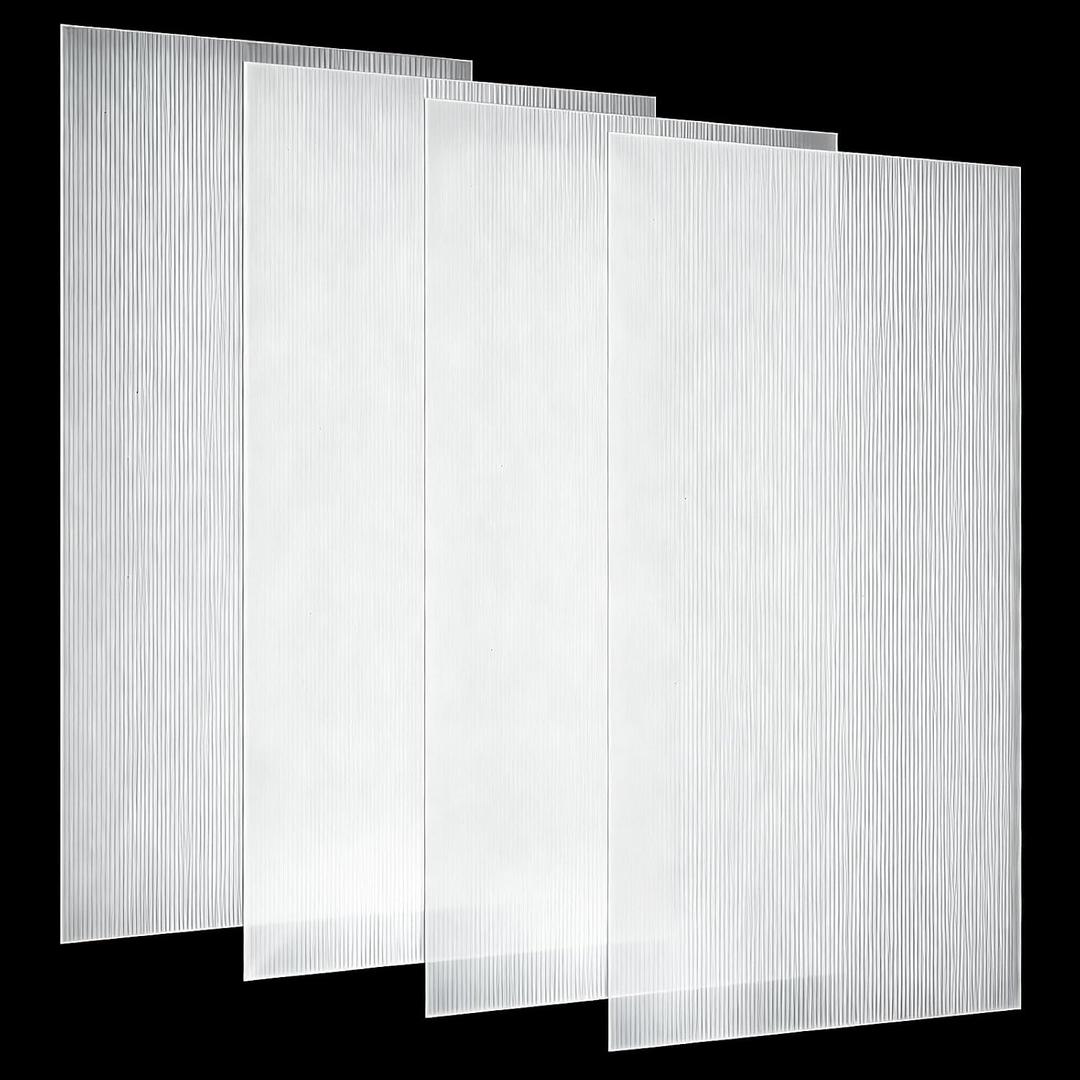 Pushglossy 4 Pack 22.5" x 46.5" x 0.2" Fluorescent Light Covers Classroom Office Diffuser Panels Cuttable for 2x4ft Drop Ceiling Light Polycarbonate Replacement Cover for Hospitals Home (Clear)