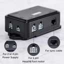 Richmat Adjustable Bed Control Box HJC25 Replacement with Wireless Remote, Head and Foot Recline Only