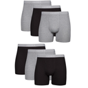 Hanes Men's Boxer Briefs, Cool Dri Moisture-Wicking Underwear, Cotton No-Ride-up for Men, Multi-Packs, 6 packs Size S
