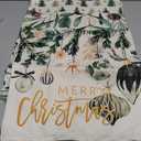 Set of 4 Christmas Pillow Covers 18x18, Merry Christmas Xmas Ball Trees Throw Pillow Covers Green Xmas Pillowcase for Home Farmhouse Patio Car Sofa Bed Winter Indoor Decor (Green)