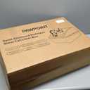 Stainless Steel Cat Litter Box with Enclosure, Large Litter Box for Cats and Kittens, Smooth Easy Clean Interior, Durable Metal Design with Cover, Litter Shovel, Pad and Footboard Included (Black)