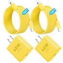 Phone 17 Charger Fast Charging, 45W Super Fast USB C Chargers Block with 10ft Type C Cord for Phone 17/17 Pro/17 Pro Max/Air/16 15 Pro Max Plus,iPad, Galaxy,Yellow