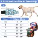 5 Pack Dog Diapers Male Reusable, Premium Belly Bands for Male Dogs, High Absorbing Dog Pee Wraps for Doggie in Incontinence or Training Flower, M