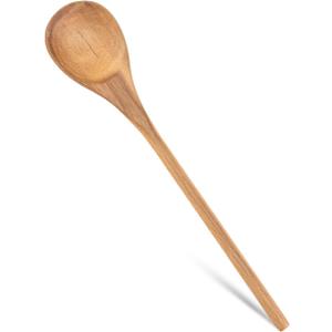 Wooden Spoons for Cooking, MZROO Wooden Spoon 12.5 Inch Long Handle Wooden Cooking Spoon Mixing spoons Tasting Spoons for Nonstick Cookware