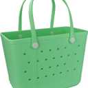 Rubber Beach Bag, Waterproof Travel Bags Washable Open Tote Bags for Beach（Small&Medium&Large& XL Beach Tote）