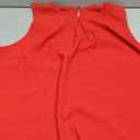 Samefar Womens Summer Tank Tops Pleated Crewneck Casual Loose Chiffon Blouses Sleeveless Tops Business Work Shirts (XX-Large, Red)