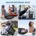 OTraki 20x24 inch Wet Bag for Swimsuit 2pcs Large Gym Wet Bag with Handle & Zipper Wet Clothes Organizing Machine Washable Waterproof Wet Dry Bag for Travel Drying Do Not Exceed 176 Black