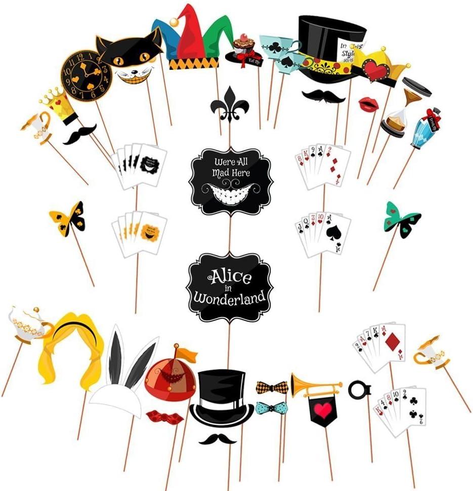 Alice in Wonderland Props - Holding Signs for Mad Hatters Tea Party - Huge Pack - Party Supplies