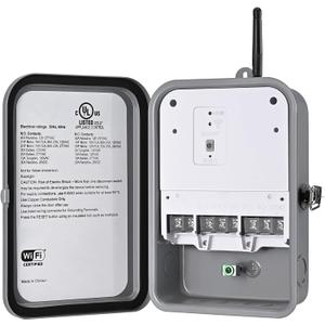 DEWENWILS Pool Pump Timer, Outdoor Wi-Fi Box, Heavy Duty 40A 120-277 VAC 2HP Wireless Controller Timer, Water Heater, Compatible with Smart Phone, Alexa, Google Assistant, UL Listed