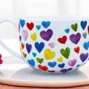 Large 24oz Coffee Cups Soup Mugs with Handles Traditional Large Cup Large Bone China Coffee Mugs Cup for Soups Cereals