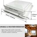 14" RV Roof Vent Fit for Camper Trailer Universal Lid Roof Vent with 12V RV Vent Fan 6" Blades lid Inner for Garnish Ring White