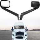 Hood Mirror Replacement for Freightliner Cascadia 2018+,Semi Trucks Freightliner Cascadia Accessories, Black,Driver and Passenger SideElectric with Heater