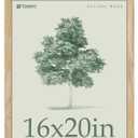 16x20 Frames 1 Pack - Natural Solid Wood Picture Frame - Woodgrain Series - Room, Office, Gallery, Studio Display - Wall Hanging