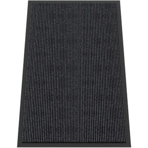 Indoor Outdoor Door Mat, 5 x 3' Doormat for Entryway, Rubber Backing Non Slip Front Door Mat Outside Entrance, Super Absorbent Commercial Floor Mat for Home Office (Charcoal)