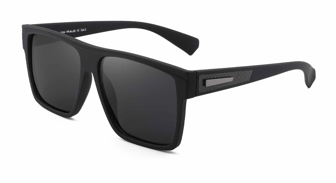 JIM HALO Retro Polarized Sunglasses for Men Women Square Lightweight Sun Glasses for Driving Fishing UV400 Protection