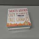 2 x Fall Home Decor, Autumn Wooden Sign Decor Desk Sign Sweater Weather Wooden Block Sign Rustic Home Shelf Wall Decoration