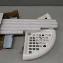 Tension Pole Shower Caddy, 7.2 in OAL, 10.6 in OAW, 4-Shelf, Plastic, White
