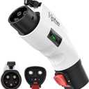 Adapter for Tesla to J1772 Adapter, Compact with Light Indicator, Compatible with Tesla Wall/Mobile/Destination Chargers, Converts Tesla to J1772 for Non-Tesla EVs (for J1772 EVs Only) (DD003C-WH, Matte White)